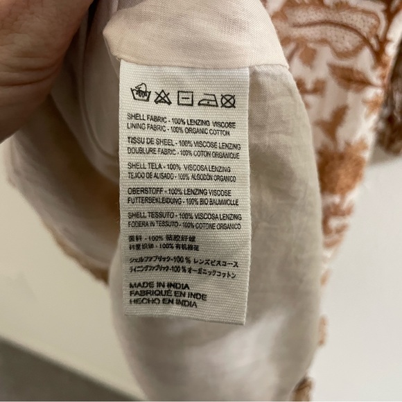 Cleobella Victoria Mini Dress NWT V Neck Tan Wrap Dress - Picture 15 of 15